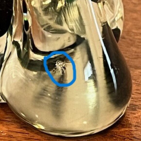 Art Glass Green and Clear 3 Finger Swung Stretch 14" Vase - Picture 10 of 11